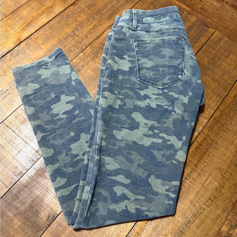 Cult of Individuality Green Camouflage Skinny Jeans